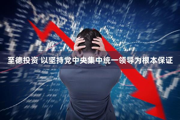 至德投资 以坚持党中央集中统一领导为根本保证