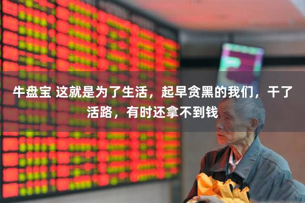 牛盘宝 这就是为了生活，起早贪黑的我们，干了活路，有时还拿不到钱